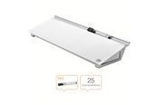 Skrivebordstilbehør - Nobo Skrivebords whiteboardblok i glas, brillant hvid - 1905174