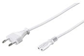 Strømkabel (ekstern) - Pro Strømkabel C7 (2 pins) - Hvid - 3m - Lige - 4040849939877