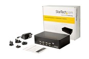 KVM-switch - StarTech.com Port Dual DisplayPort KVM Switch - DP KVM Switch - 4K (60Hz) - KVM / audio / USB switch - 4 porte - monterbar på stativ - SV431DPDDUA2