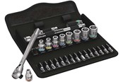Værktøj - Wera 8100 SA 11 Zyklop Metal-skraldesæt, omskiftergreb, 1/4"-tilslutning, tommemål , 28 dele - 5004021001
