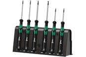Værktøj - Wera 2052/6 elektronik-skruetrækkersæt + rack, 6 dele - 5118156001