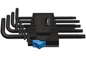 Håndværktøj - Wera 967 L/9 TORX® HF Vinkelnøglesæt med holdefunktion, BlackLaser, 9 dele - 5024244001