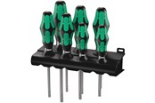 Håndværktøj - Wera 367/7 TORX® HF Kraftform Plus skruetrækkersæt med holdefunktion + rack, 7 dele - 5223161001