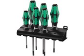 Håndværktøj - Wera 367/6 TORX® BO Kraftform Plus TORX® BO-skruetrækkersæt + rack, 6 dele - 5138250001