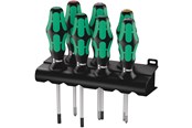 Håndværktøj - Wera 335/350/367/7 Rack skruetrækkersæt Kraftform Plus Lasertip + rack, 7 dele - 5320540001