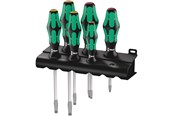 Værktøj - Wera 334 SK/6 Rack skruetrækkersæt Kraftform Plus Lasertip + rack, 6 dele - 5007680001