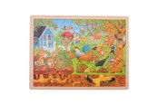 Puslespil - Goki Wooden Puzzle - Life in the Garden Wood - 57743
