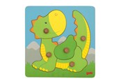 Puslespil - Goki Wooden Bubble Puzzle Dragon 5 Wood - 57553