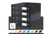 Arkivering & Opbevaring - Leitz Skuffekabinet  Click & Store WOW 4 skuffer Sort - 60490095