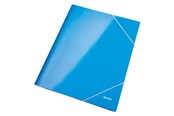 Mapper og Clipboards - Leitz 3-klap elastikmappe WOW A4 Blå - 3982-00-36