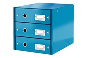 Arkivering & Opbevaring - Leitz Skuffekabinet Click & Store WOW 3 skuffer Blå - 60480036