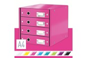 Arkivering & Opbevaring - Leitz Skuffekabinet Click & Store WOW 4 skuffer Pink - 60490023