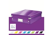Arkivering & Opbevaring - Leitz Organiseringsboks Click & Store WOW Medium Lilla - 60580062