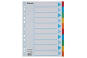 Lommer, Omslag & Registre - Esselte Faneblad karton A4 10-delt farve - 100193
