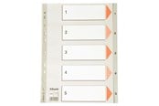 Lommer, Omslag & Registre - Esselte Register PP A4 1-5 grå - 100103
