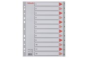 Lommer, Omslag & Registre - Esselte Register PP A4 1-12 grå - 100106