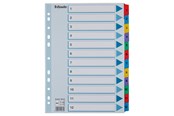 Lommer, Omslag & Registre - Esselte Register Mylar A4 1-12 flerfarve - 100162