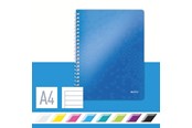 Blokke, Formularer & Notesbøger - Leitz Notesblok WOW PP A4 linjeret 80 gram 80 ark Blå - 46370036