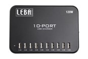 Mobil - Adaptere & Opladere - LEBA Innovation NoteCharge 10 Ports USB-A Charger 120 W - NCHAR-U10-SC