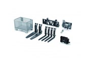 Legetøjsbil - Bruder Accessories: Box-type pallet, winch and forks f.frontloader - BR2318