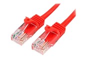 Netværkskabel - StarTech.com 10m Red Cat5e / Cat 5 Snagless Ethernet Patch Cable 10 m - patch cable - 10 m - red - Rød - 10m - 45PAT10MRD