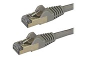Netværkskabel - StarTech.com 1m Gray Cat6a / Cat 6a Shielded Ethernet Patch Cable 1 m - patch cable - 1 m - grey - Grå - 1m - 6ASPAT1MGR