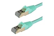 Netværkskabel - StarTech.com 2m Aqua Cat6a / Cat 6a Shielded Ethernet Patch Cable 2 m - patch cable - 2 m - aqua - Grøn - 2m - 6ASPAT2MAQ