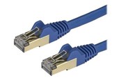 Netværkskabel - StarTech.com 0.5m Blue Cat6a / Cat 6a Shielded Ethernet Patch Cable 0.5 m - patch cable - 50 cm - blue - Blå - 0.5m - 6ASPAT50CMBL