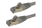 Netværkskabel - StarTech.com 0.5m Gray Cat6a / Cat 6a Shielded Ethernet Patch Cable 0.5 m - patch cable - 50 cm - grey - Grå - 0.5m - 6ASPAT50CMGR