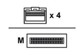 Netværkskabel - Lenovo Breakout - 100GBase-CU direct attach cable - 5 m - 5m - 7Z57A03566