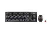 Tastatur - A4Tech V-Track 7100N PADLESS Wireless Desktop - Tastatur & Mus sæt - Engelsk - Sort - A4TKLA41220