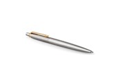 Skrive- og Tegneværktøjer - Parker Jotter kuglepen | rustfrit stål med gyldne detaljer | medium spids blå blæk - 1953182