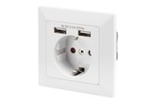Mobil - Adaptere & Opladere - DIGITUS Socket with 2 USB ports - DA-70613