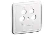 Antennekabel/stik - Pro 4 holes cover plate for antenna wall sockets white - 4040849670527