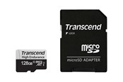 Hukommelseskort - Transcend 350V High Endurance MicroSD/SD - 100MB/s - 128GB - TS128GUSD350V