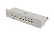 Netværkstilbehør - Deltaco Patch Panel 8xRJ45 Cat6a wall-mountable metal grey - PAN-210