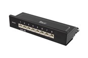 Netværkstilbehør - Deltaco PAN-211 Patch Panel 8xRJ45 Cat6a wall-mountable metal black - PAN-211
