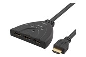 Skærm & Lyd switch - Deltaco HDMI Switch 3 inputs to 1 output 4K in - HDMI-7044
