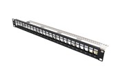 Netværkstilbehør - Deltaco 19" Keystone patch panel 24 ports 1U gr - PAN-214