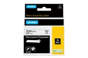 Papir, Fotopapir og Etiketter - DYMO Dymo Rhino permanent polyester | 12mm x 5.5m | sort på hvid - 18483