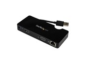 Dockingstation - StarTech.com Travel Docking Station for Laptops - HDMI or VGA - USB 3.0 - docking station - HDMI - USB3SMDOCKHV
