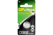 Batteri - GP knapcelle Lithium CR2032 3V, 1-pak - 2184