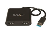 Skærmkabel - StarTech.com USB to Dual HDMI Adapter - USB to HDMI Adapter - 4K - external video adapter - MCT Trigger II - 64 MB - black - USB32HD2