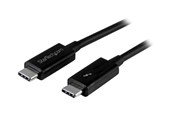 FireWire / ThunderBolt kabel - StarTech.com Thunderbolt 3 (20Gbps) USB C Cable - Black - 1m - TBLT3MM1M