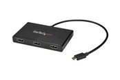 Skærmkabel - StarTech.com 3-Port USB-C to HDMI MST Hub - 4K Multi-Monitor Video Splitter - external video adapter - STDP4320 - black - MSTCDP123HD