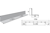 Føringsveje & kanalskinner - Wibe Skilleplade 39/24 længde 1,75M 718835 - 718835