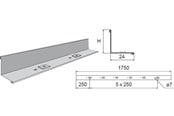 Føringsveje & kanalskinner - Wibe Skilleplade 39/55 længde 1,75M 725785 - 725785