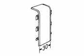 Føringsveje & kanalskinner - Tehalit Koblingsstykke SL 20051 M 5555 perlehvid - M5555PH