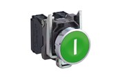 Trykknapper og signalenheder - Schneider Electric Tryk komplet grøn plan  "I" 1xNO - XB4BA3311