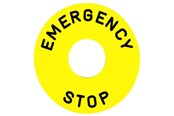 Trykknapper og signalenheder - Schneider Electric Skilt ZB2BY9330 TEKST:EMERGENCY - ZB2BY9330